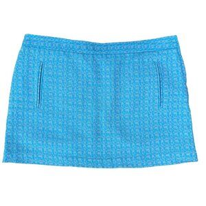 QMack Womens Mini Skirt Size XL Blue Western Preppy Academia Bold Y2K